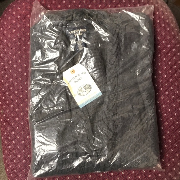 Canyon River Blues gray Knit cable sweater jacket vast rope women’s m medium - Picture 8 of 8